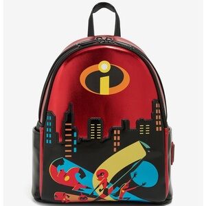 Loungefly Disney Pixar The Incredibles Family Metallic Mini Backpack